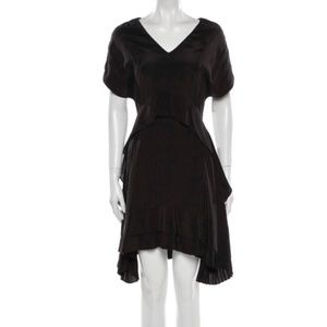 Balenciaga Silk A-Line Black Dress - Sz 38/US 8